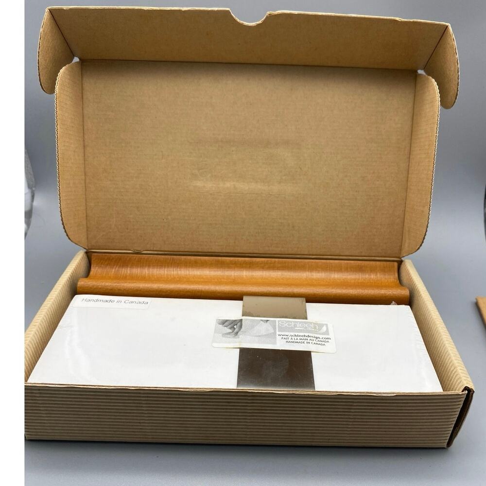 Schleeh Design Canada Desk Pad Refillable Notepad‎ Modern Design Cherry Wood NIB